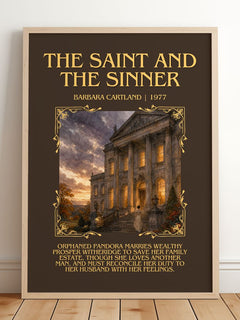 The Saint And The Sinner Minimalist Book Poster by Barbara Cartland – image 2