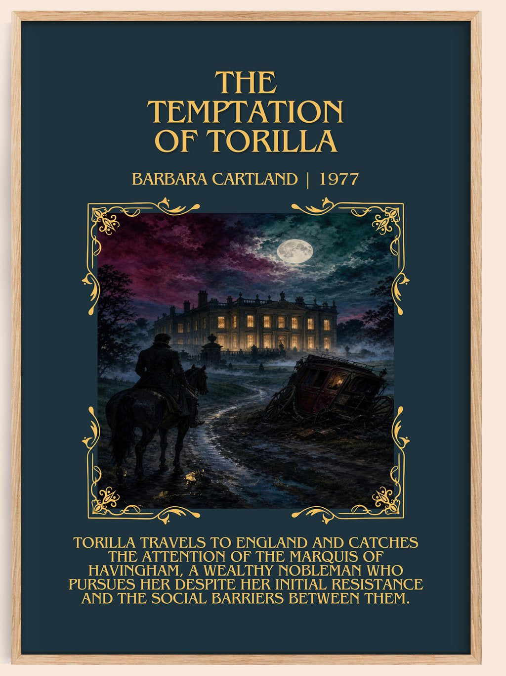 The Temptation Of Torilla Minimalist Book Poster by Barbara Cartland – book poster