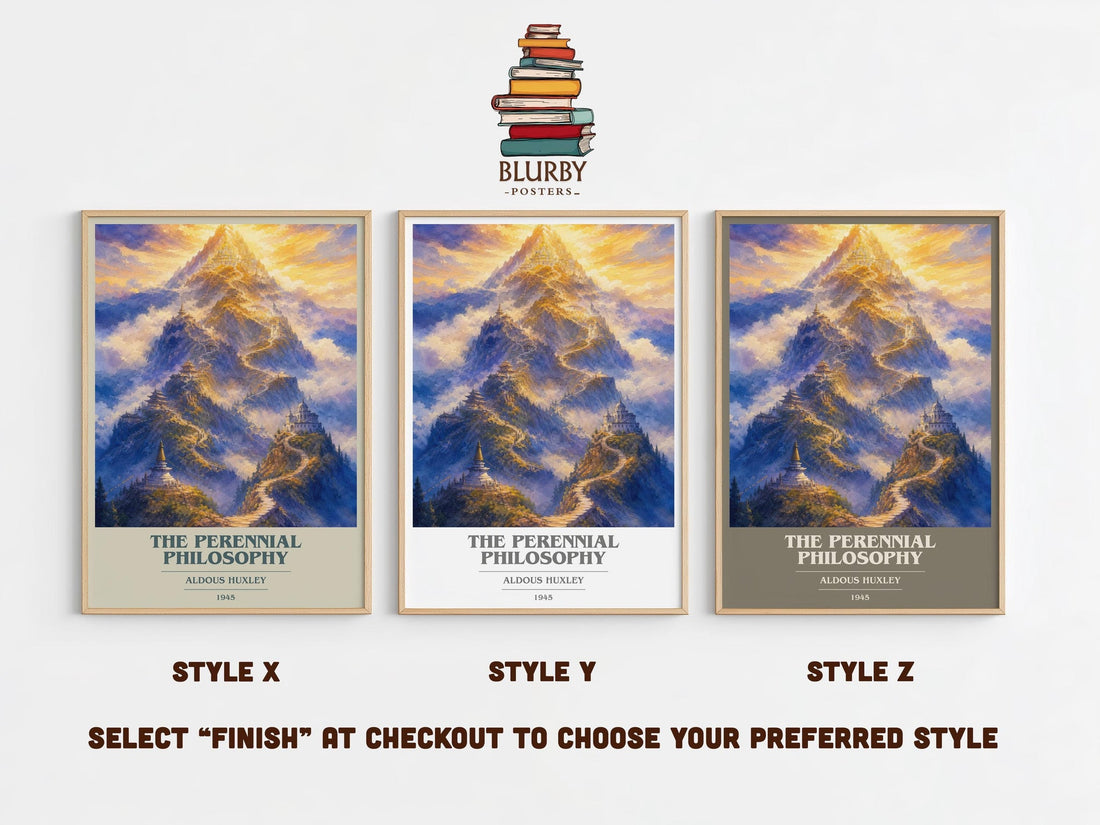 The Perennial Philosophy Book Cover Poster by Aldous Huxley (mockup)