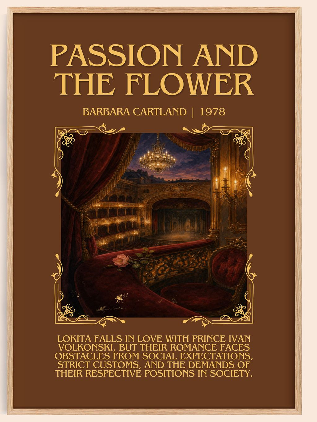 Passion And The Flower Minimalist Book Poster by Barbara Cartland – book poster