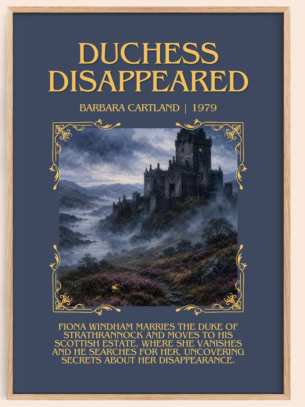 Duchess Disappeared Minimalist Book Poster by Barbara Cartland – book poster