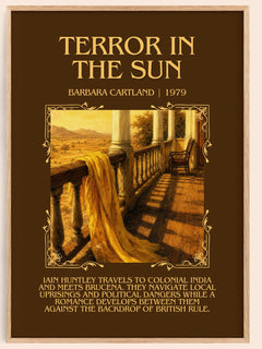 Terror In The Sun Minimalist Book Poster by Barbara Cartland – image 1