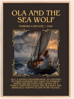 Ola And The Sea Wolf Minimalist Book Poster by Barbara Cartland – image 1