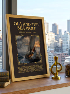 Ola And The Sea Wolf Minimalist Book Poster by Barbara Cartland – image 3