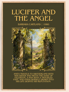 Lucifer And The Angel Minimalist Book Poster by Barbara Cartland – image 1