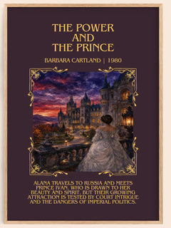 The Power And The Prince Minimalist Book Poster by Barbara Cartland – image 1