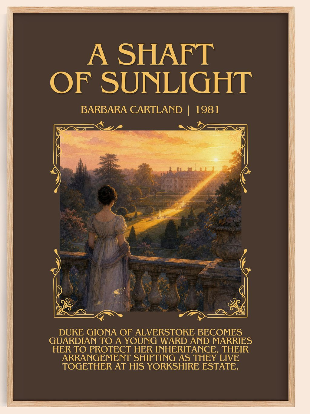 A Shaft Of Sunlight Minimalist Book Poster by Barbara Cartland – book poster