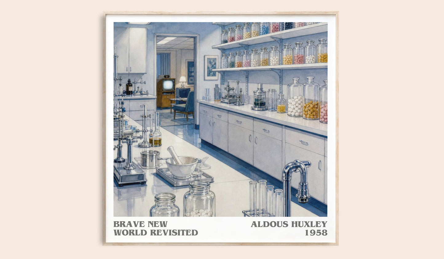 Brave New World Revisited Literary Art Print by Aldous Huxley