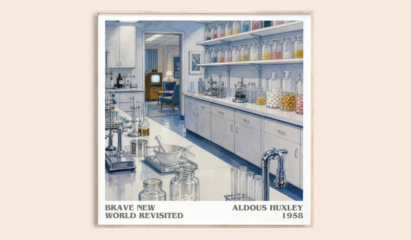 Brave New World Revisited Literary Art Print by Aldous Huxley