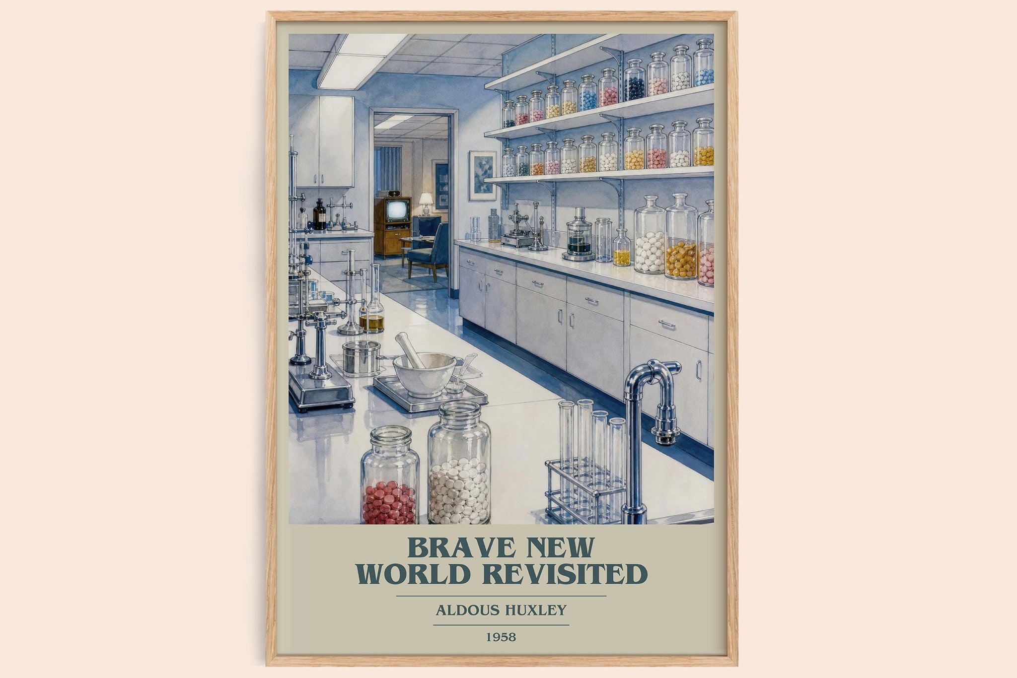 Brave New World Revisited Book Cover Poster by Aldous Huxley
