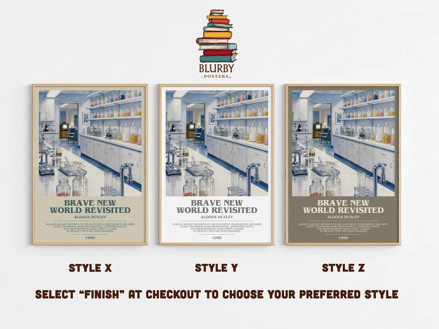 Brave New World Revisited Bookish Wall Art by Aldous Huxley