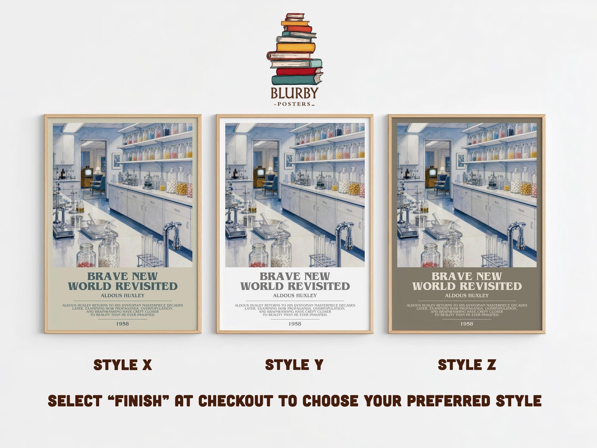 Brave New World Revisited Bookish Wall Art by Aldous Huxley