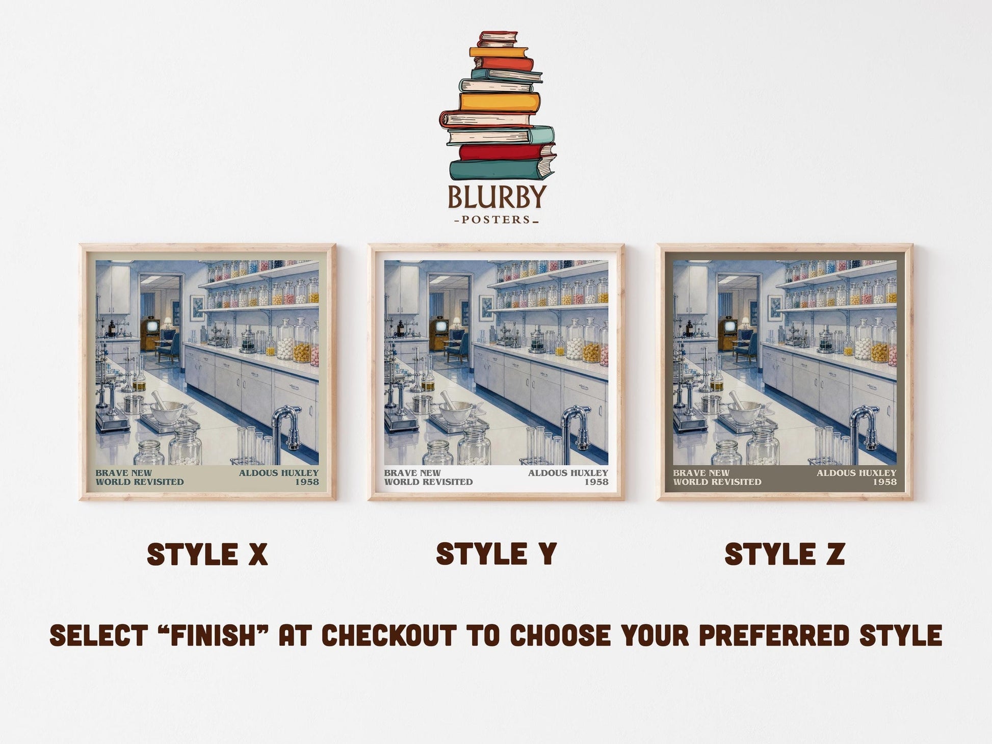 Brave New World Revisited Literary Art Print by Aldous Huxley