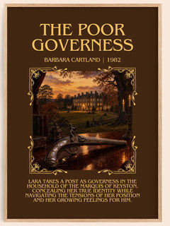 The Poor Governess Minimalist Book Poster by Barbara Cartland – image 1