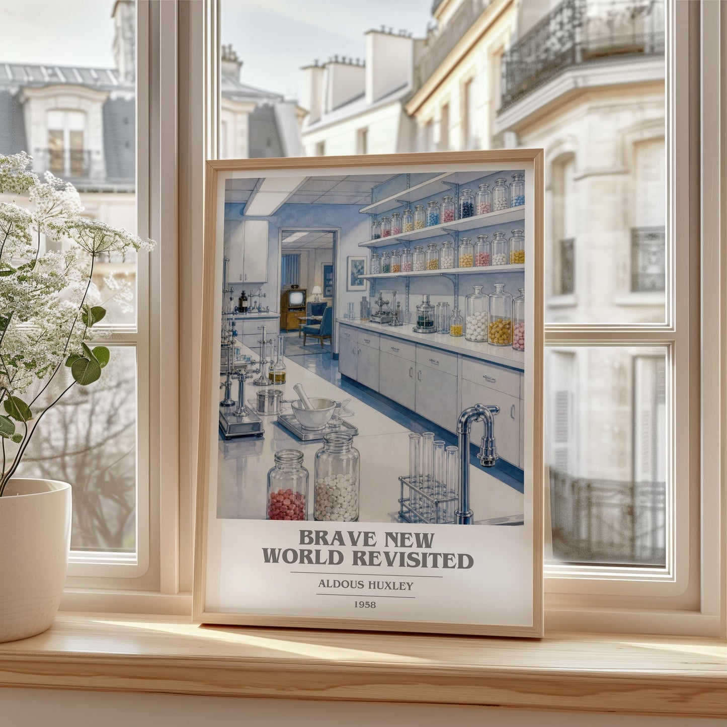Brave New World Revisited Book Cover Poster by Aldous Huxley