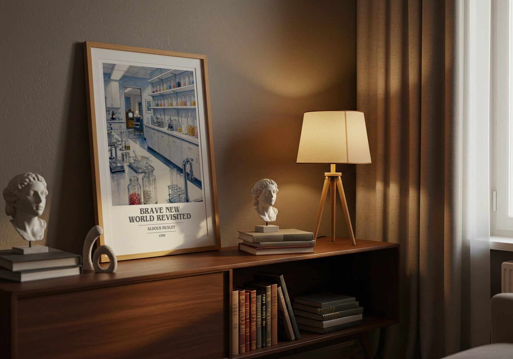 Brave New World Revisited Book Cover Poster by Aldous Huxley
