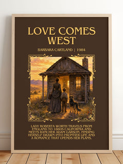 Love Comes West Minimalist Book Poster by Barbara Cartland – image 2