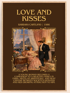 Love And Kisses Minimalist Book Poster by Barbara Cartland – image 1