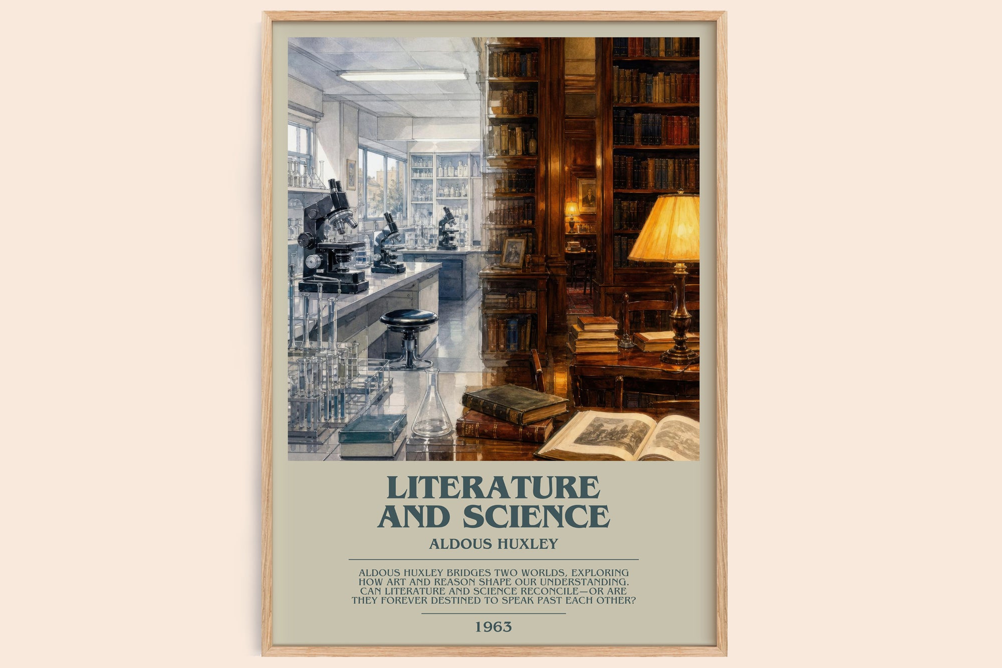 Literature And Science Bookish Wall Art by Aldous Huxley