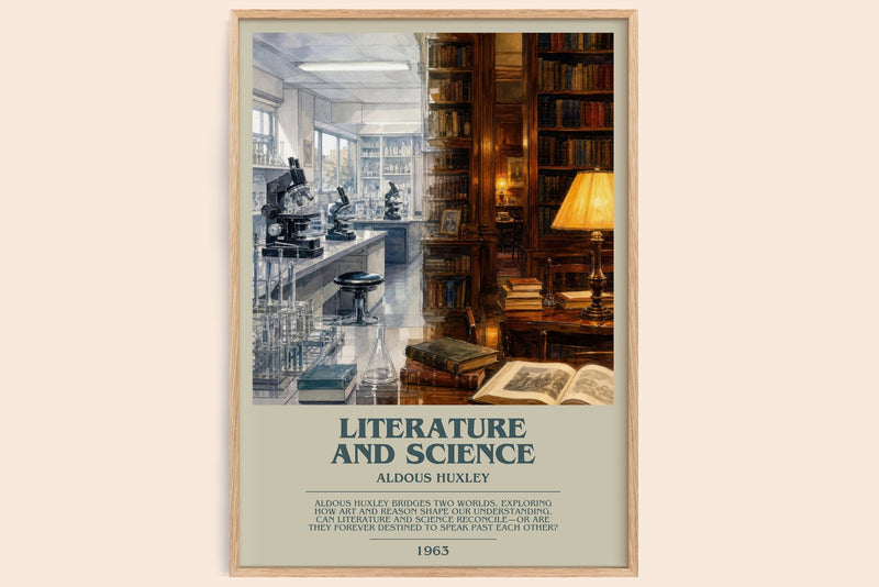 Literature And Science Bookish Wall Art by Aldous Huxley