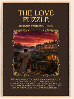 The Love Puzzle Minimalist Book Poster by Barbara Cartland – image 1