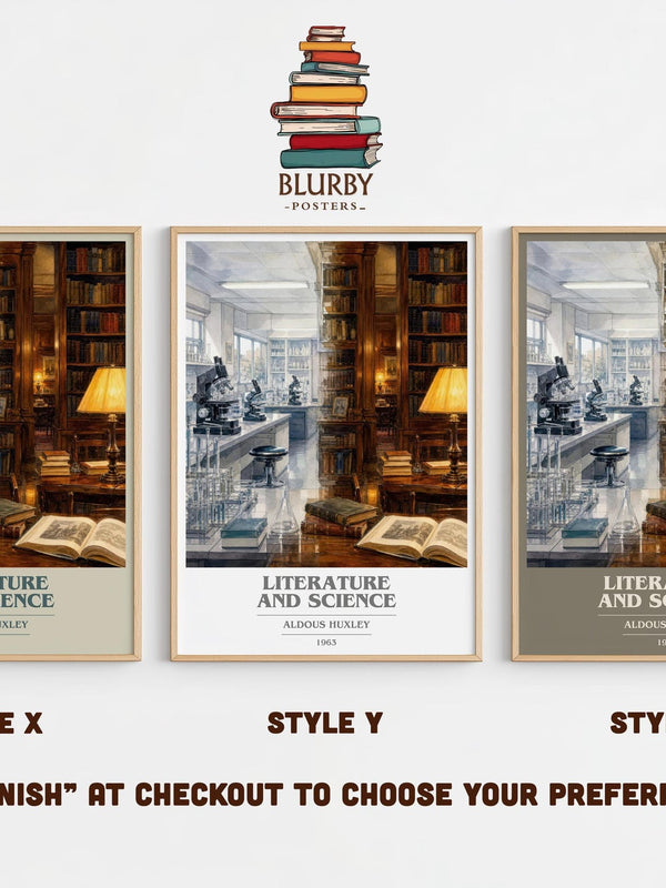 Literature And Science Book Cover Poster by Aldous Huxley