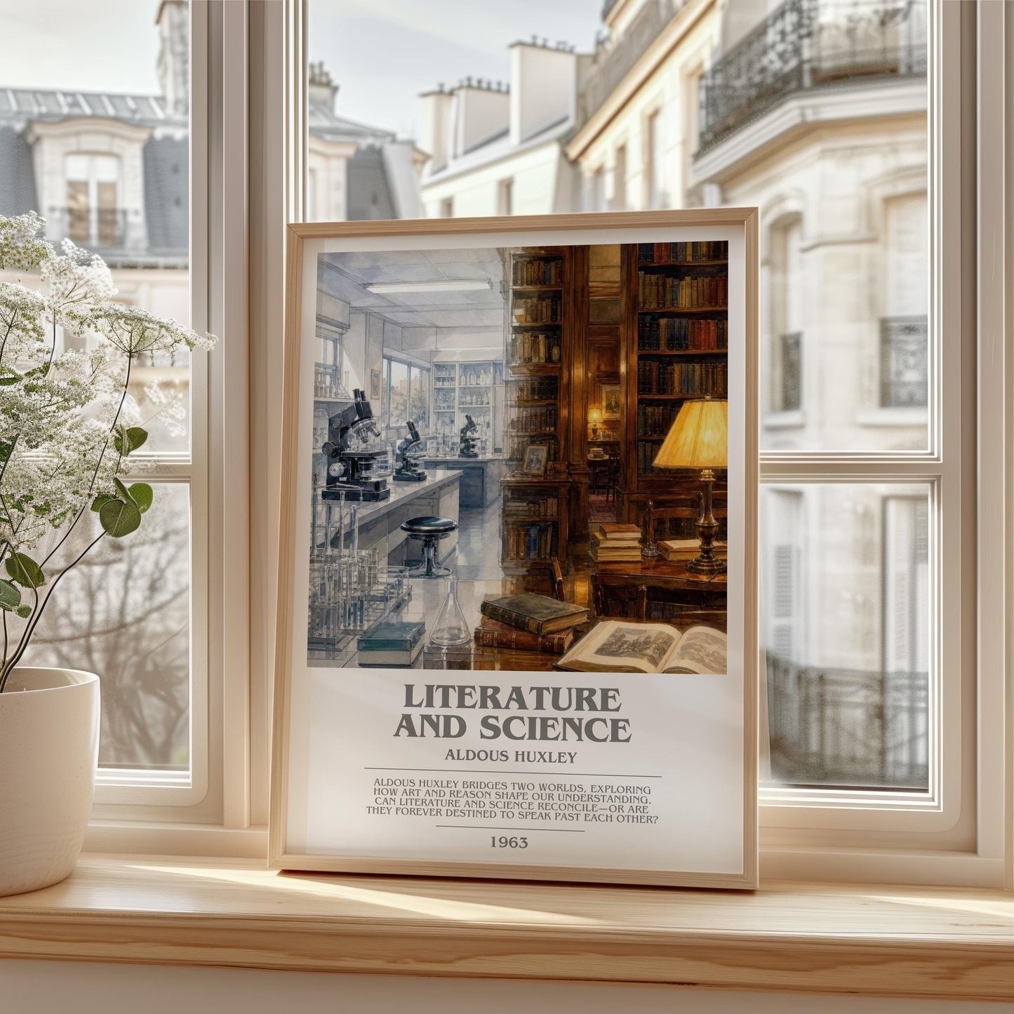 Literature And Science Bookish Wall Art by Aldous Huxley