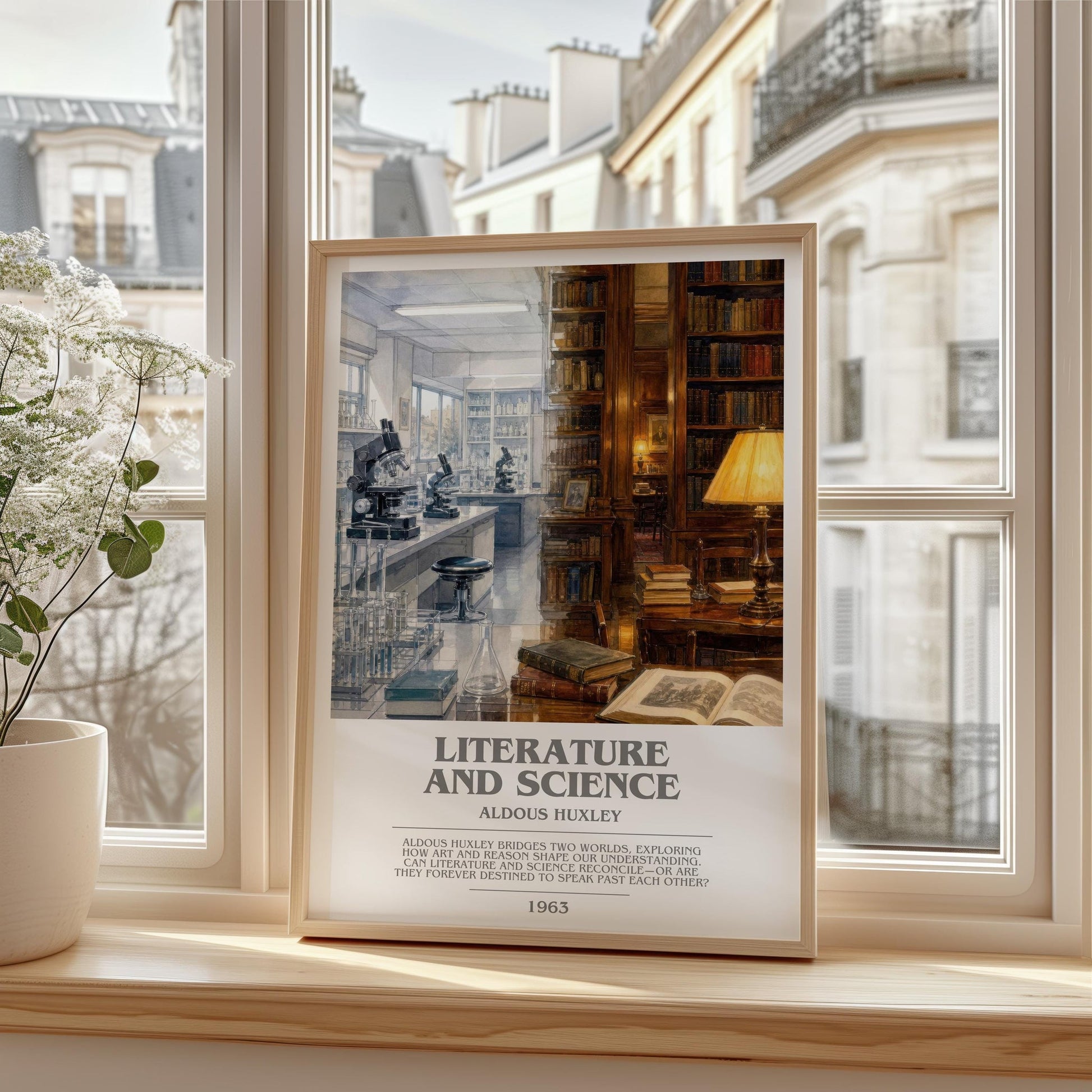 Literature And Science Bookish Wall Art by Aldous Huxley