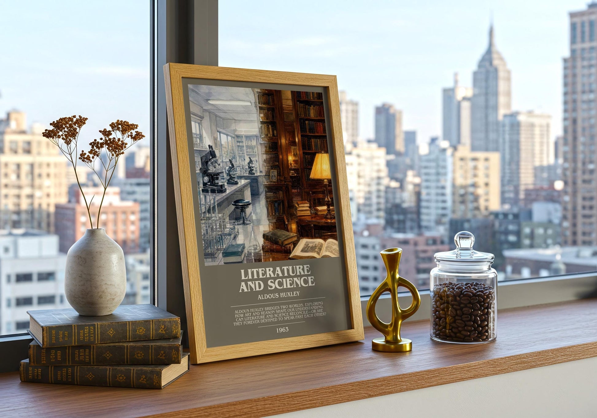 Literature And Science Bookish Wall Art by Aldous Huxley