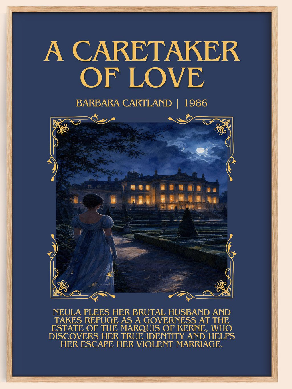 A Caretaker Of Love Minimalist Book Poster by Barbara Cartland – book poster
