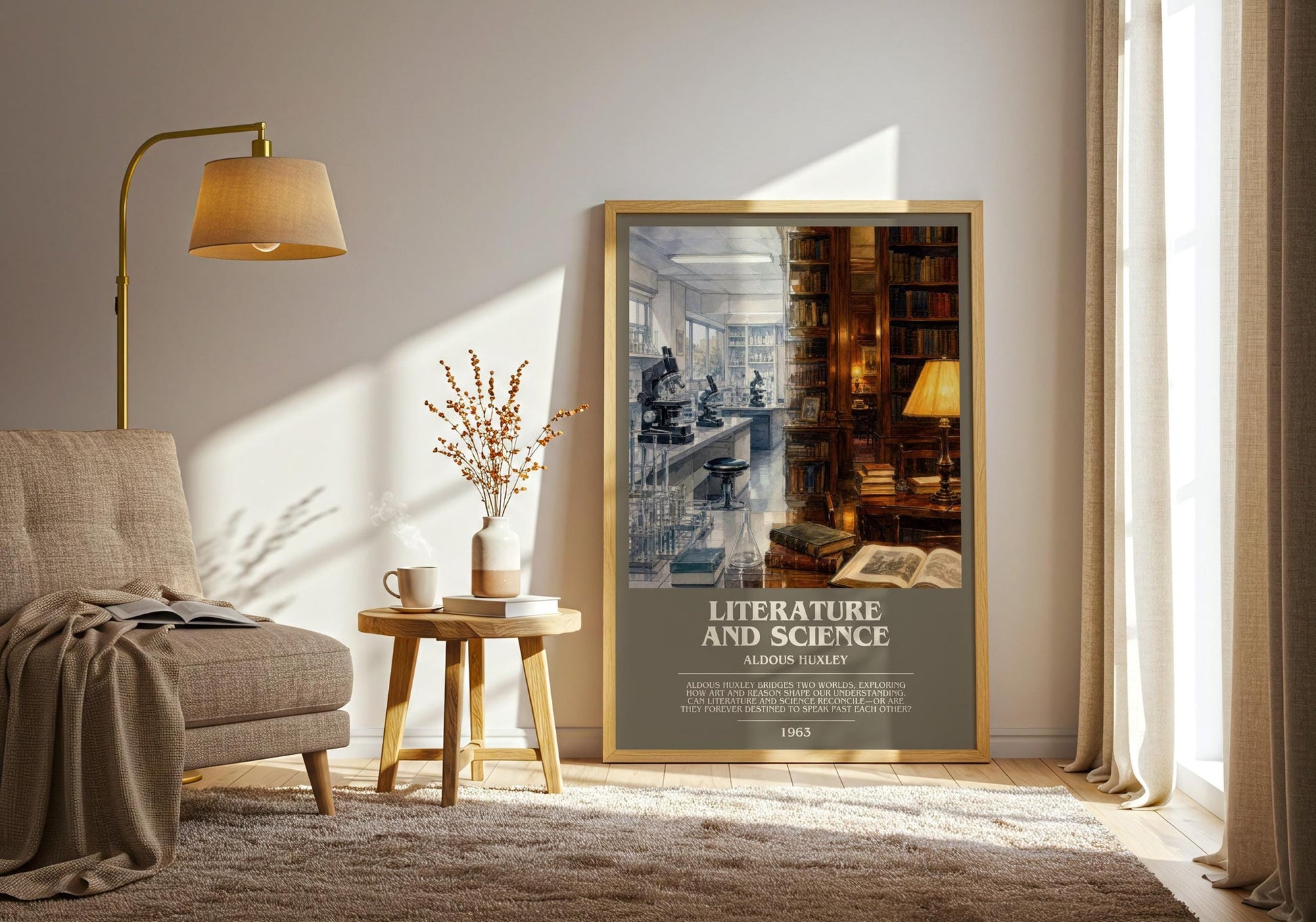 Literature And Science Bookish Wall Art by Aldous Huxley