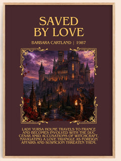 Saved By Love Minimalist Book Poster by Barbara Cartland – image 1