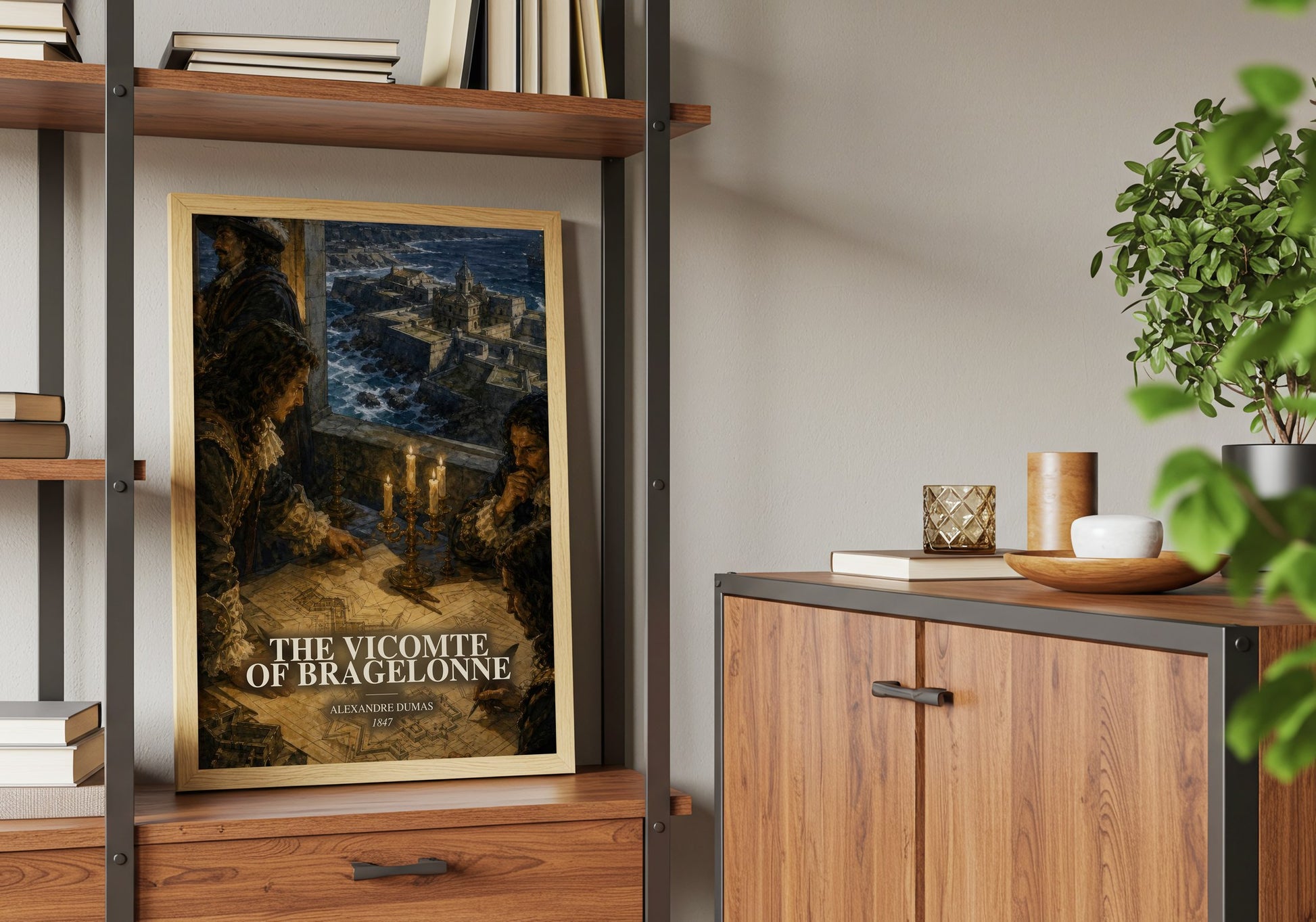 The Vicomte Of Bragelonne book watercolour illustration paper finish options – matte satin gloss