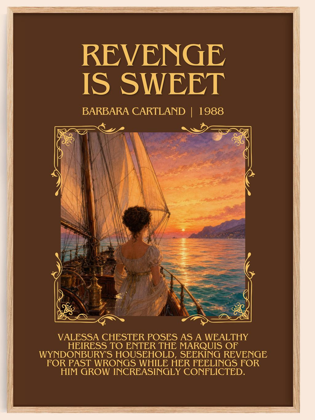 Revenge Is Sweet Minimalist Book Poster by Barbara Cartland – book poster