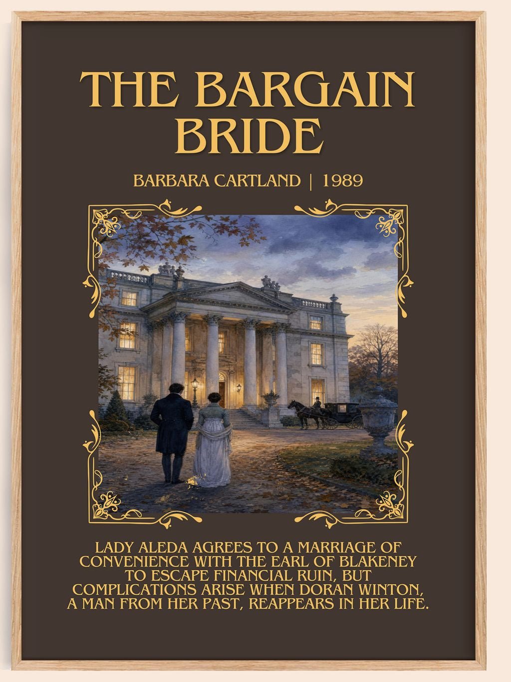 The Bargain Bride Minimalist Book Poster by Barbara Cartland – book poster