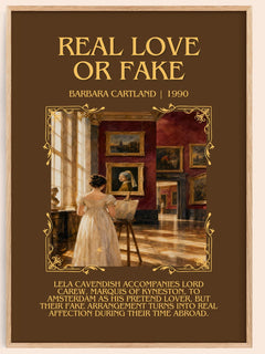 Real Love Or Fake Minimalist Book Poster by Barbara Cartland – image 1