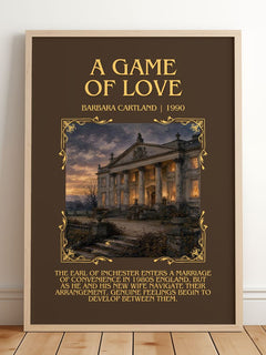 A Game Of Love Minimalist Book Poster by Barbara Cartland – image 2