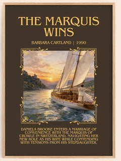 The Marquis Wins Minimalist Book Poster by Barbara Cartland – image 1