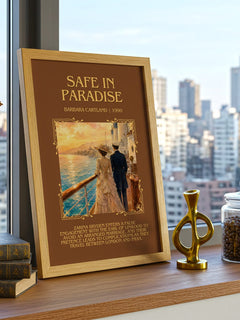 Safe In Paradise Minimalist Book Poster by Barbara Cartland – image 3