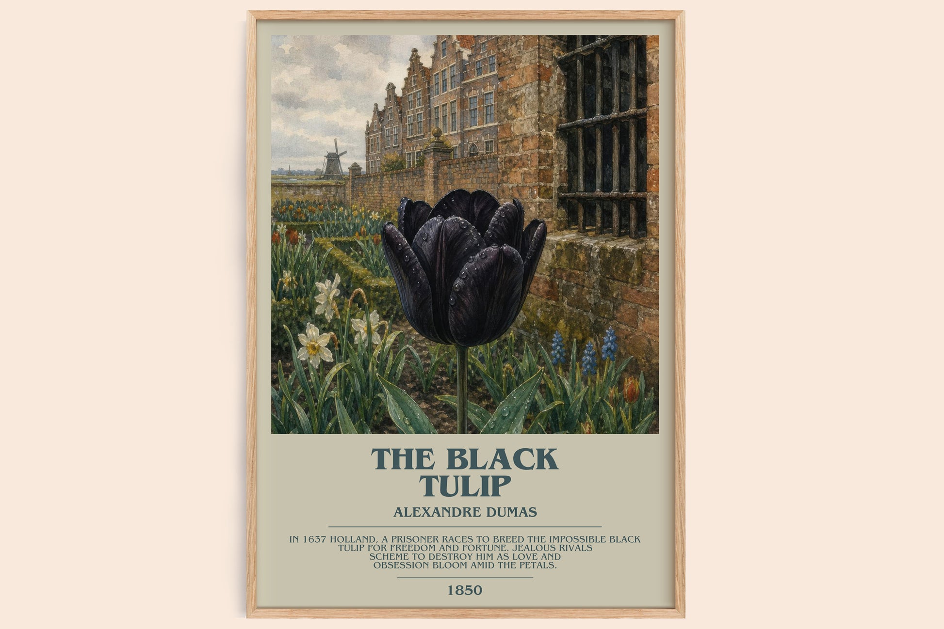 The Black Tulip Bookish Wall Art by Alexandre Dumas
