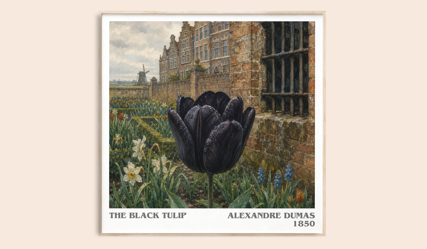 The Black Tulip Literary Art Print by Alexandre Dumas