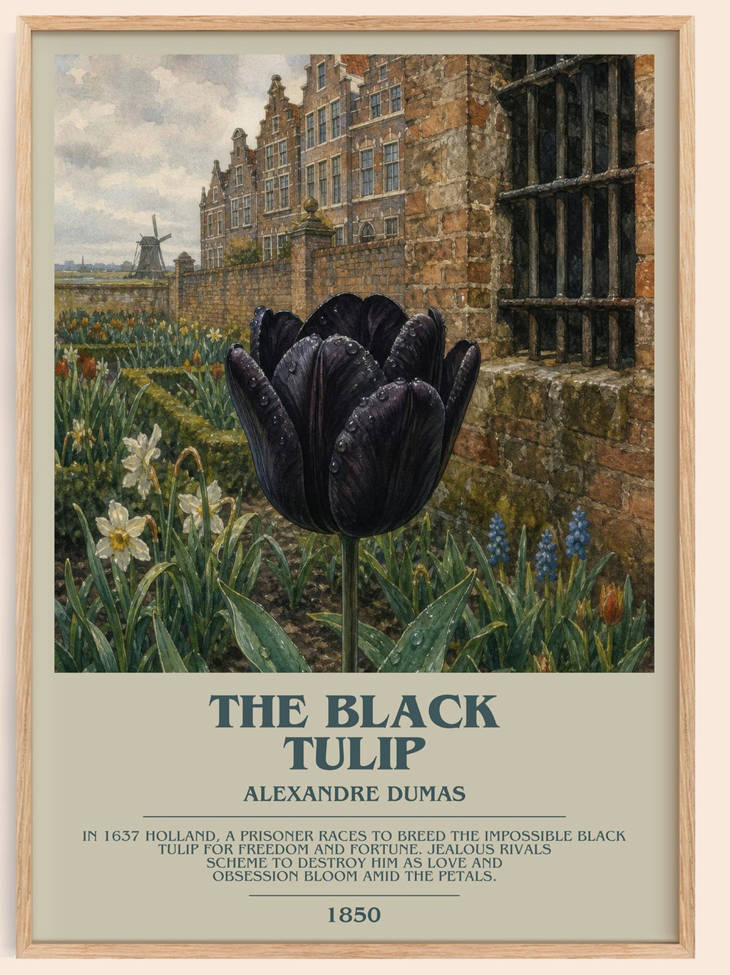 The Black Tulip Bookish Wall Art by Alexandre Dumas