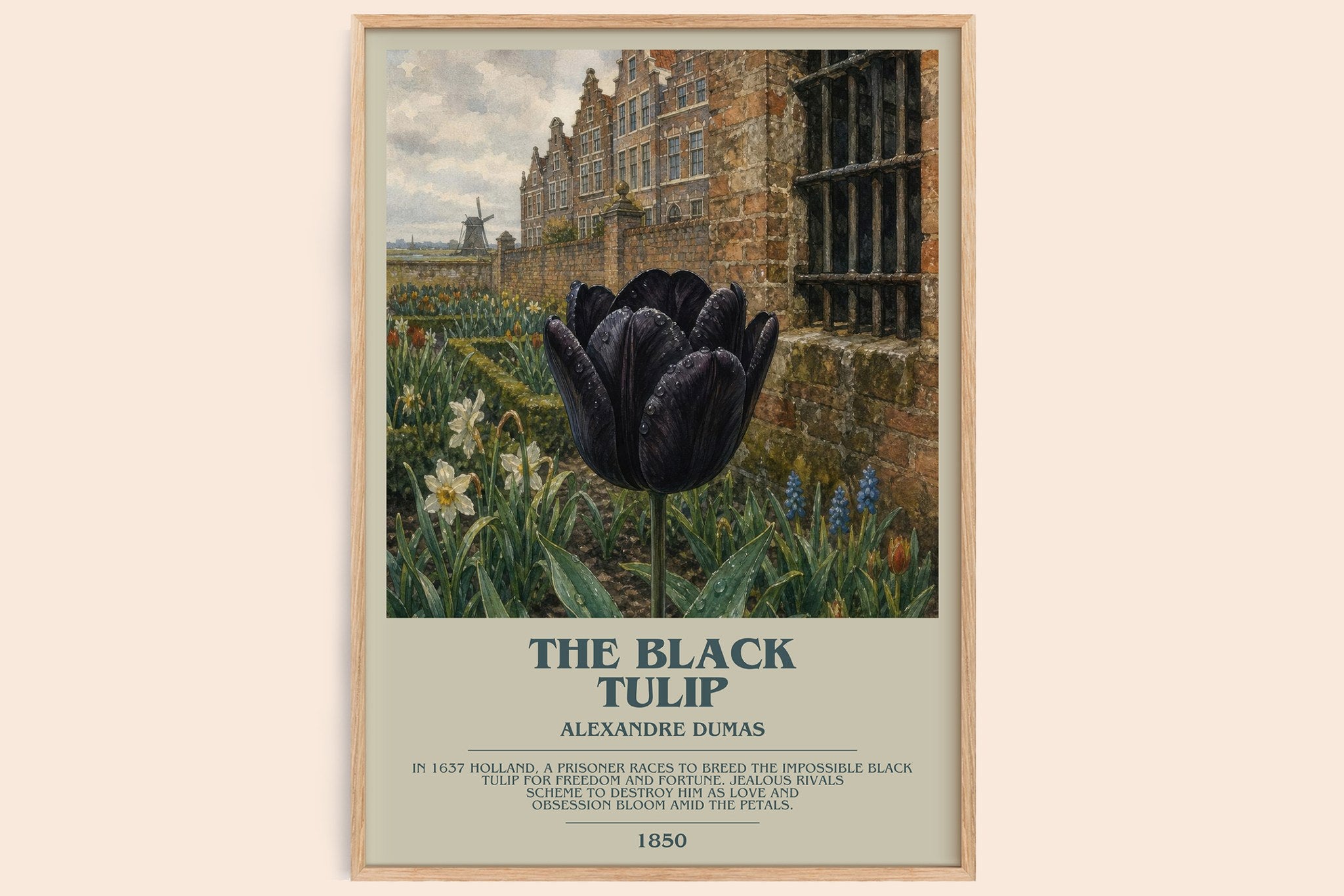 The Black Tulip Bookish Wall Art by Alexandre Dumas