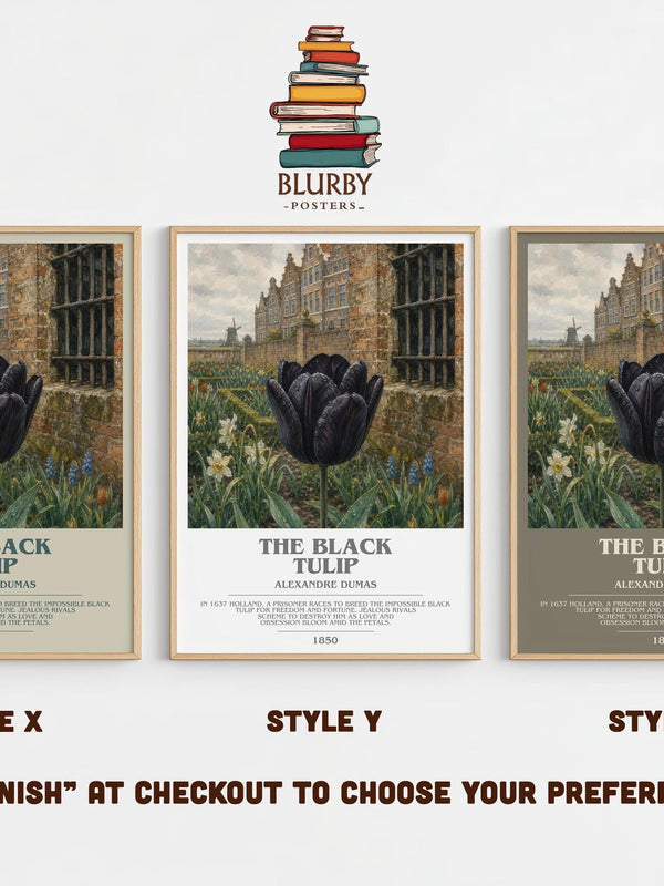 The Black Tulip Bookish Wall Art by Alexandre Dumas