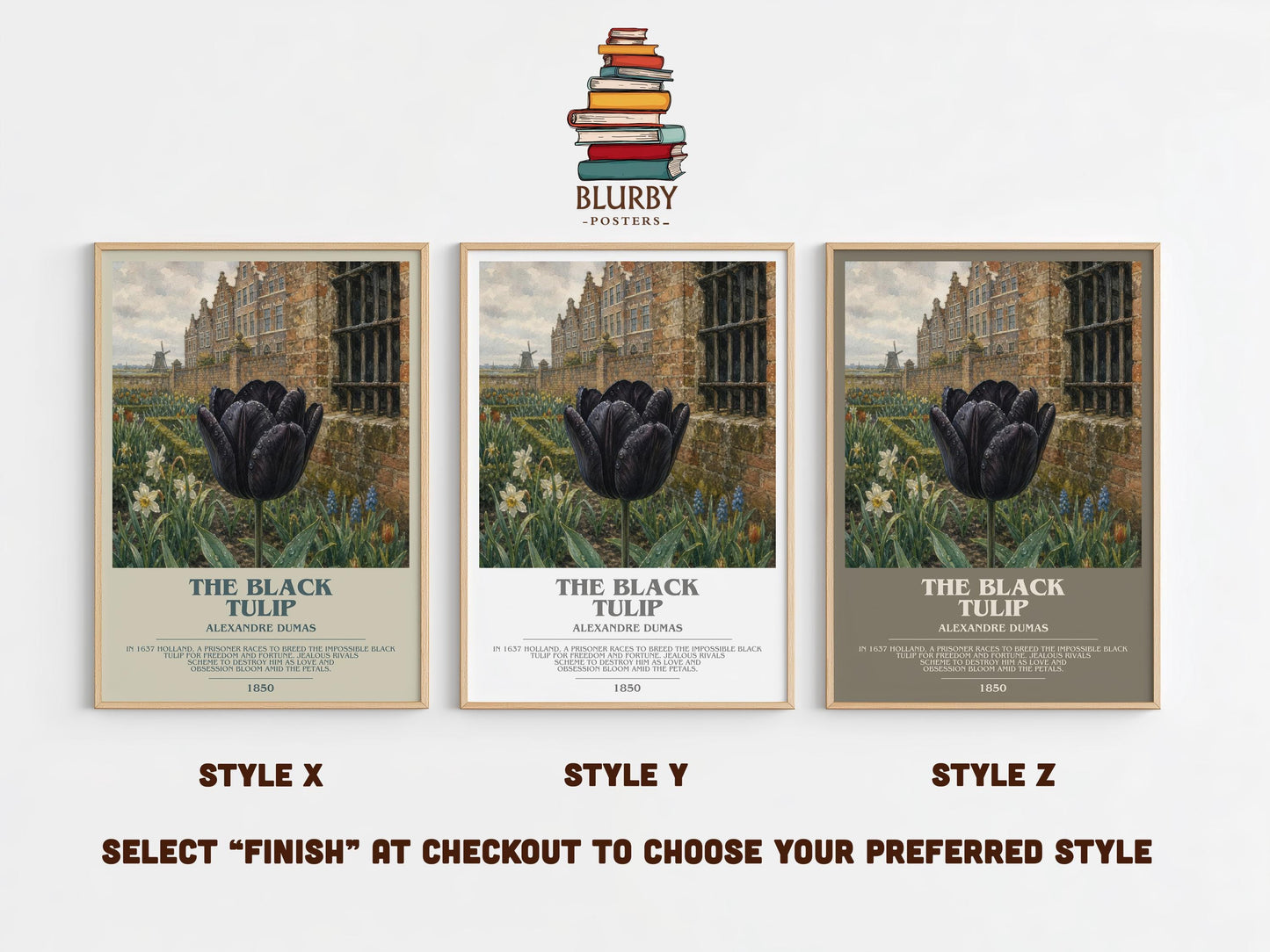 The Black Tulip Bookish Wall Art by Alexandre Dumas
