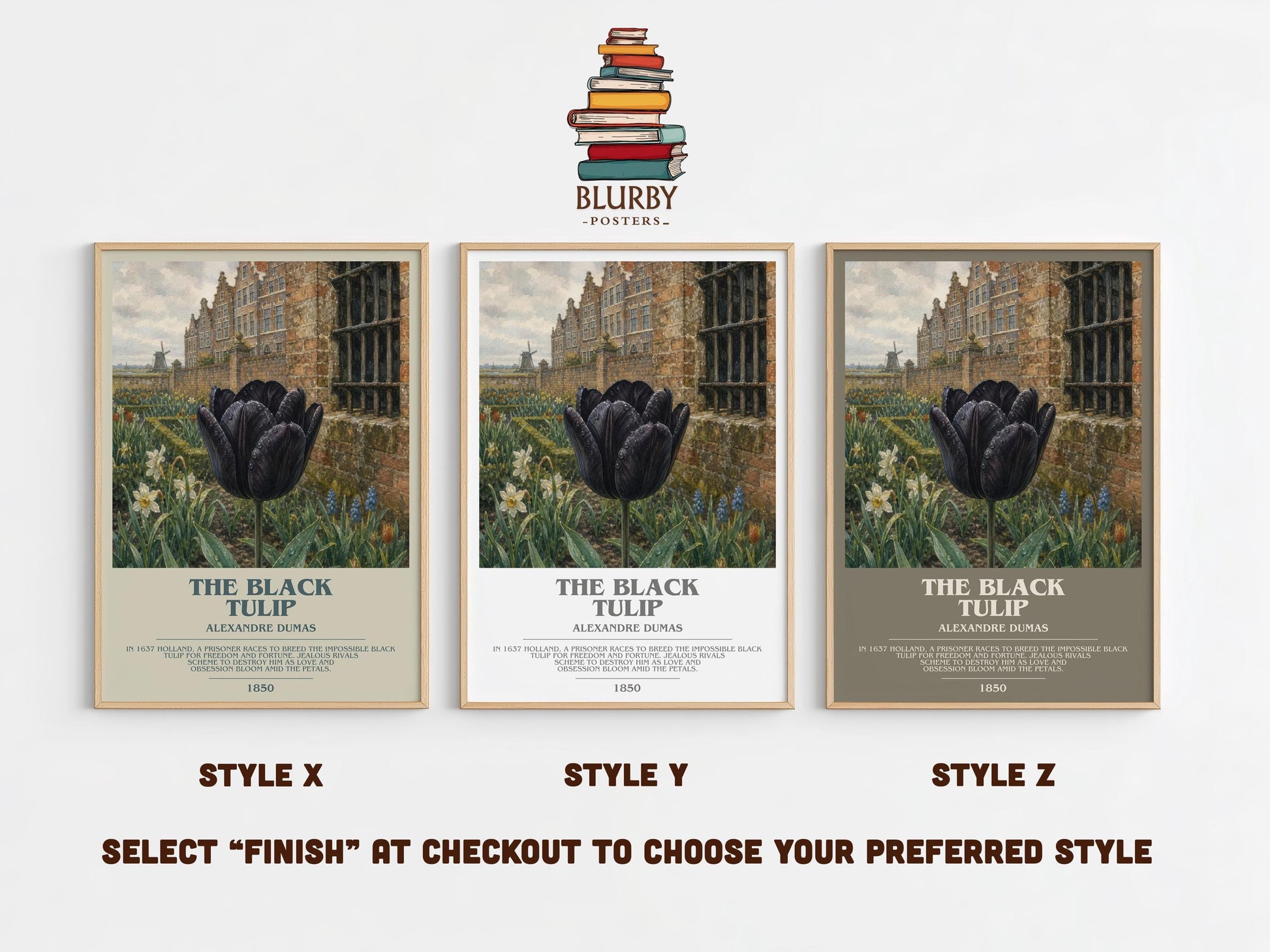 The Black Tulip Bookish Wall Art by Alexandre Dumas