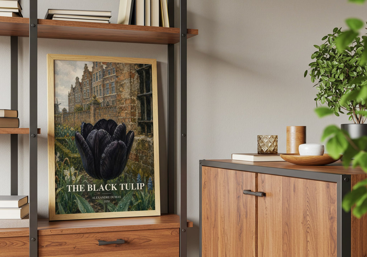 The Black Tulip book watercolour illustration paper finish options – matte satin gloss