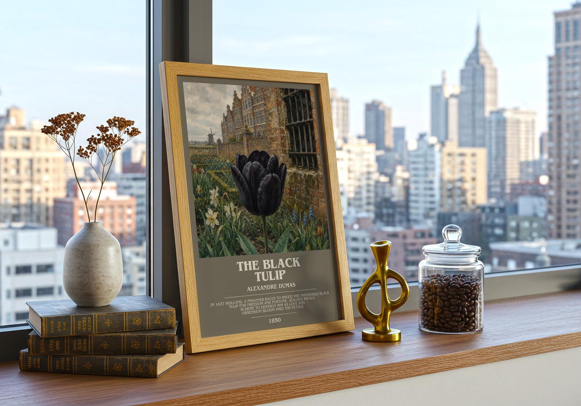 The Black Tulip Bookish Wall Art by Alexandre Dumas