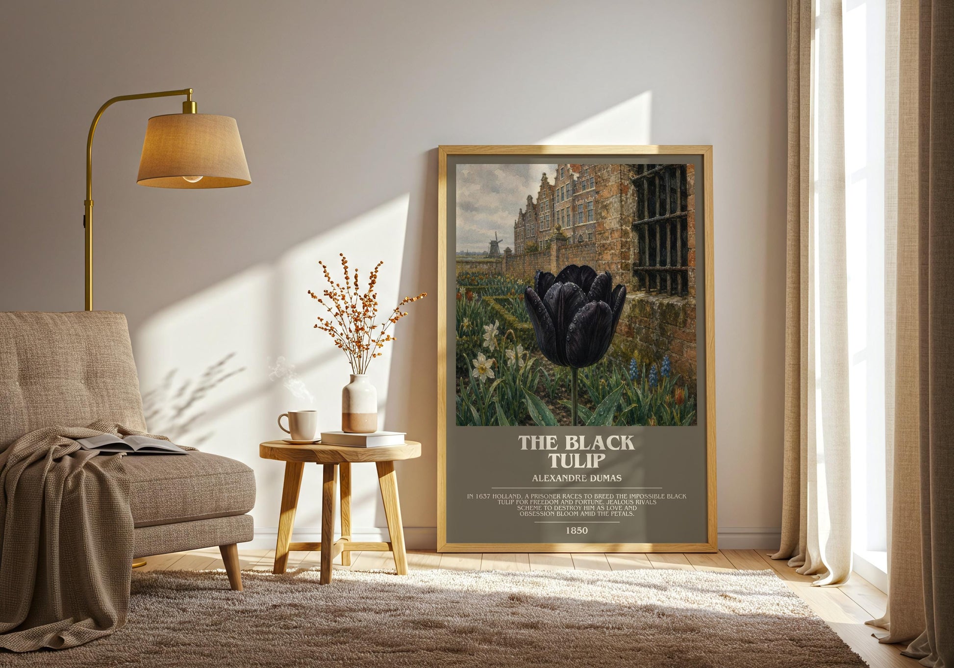 The Black Tulip Bookish Wall Art by Alexandre Dumas