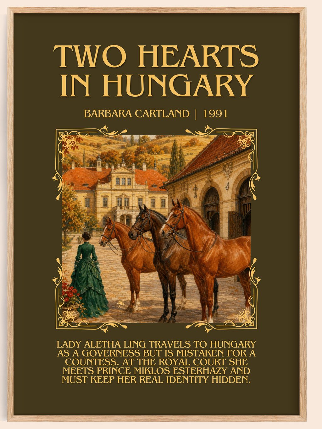Two Hearts In Hungary Minimalist Book Poster by Barbara Cartland – book poster
